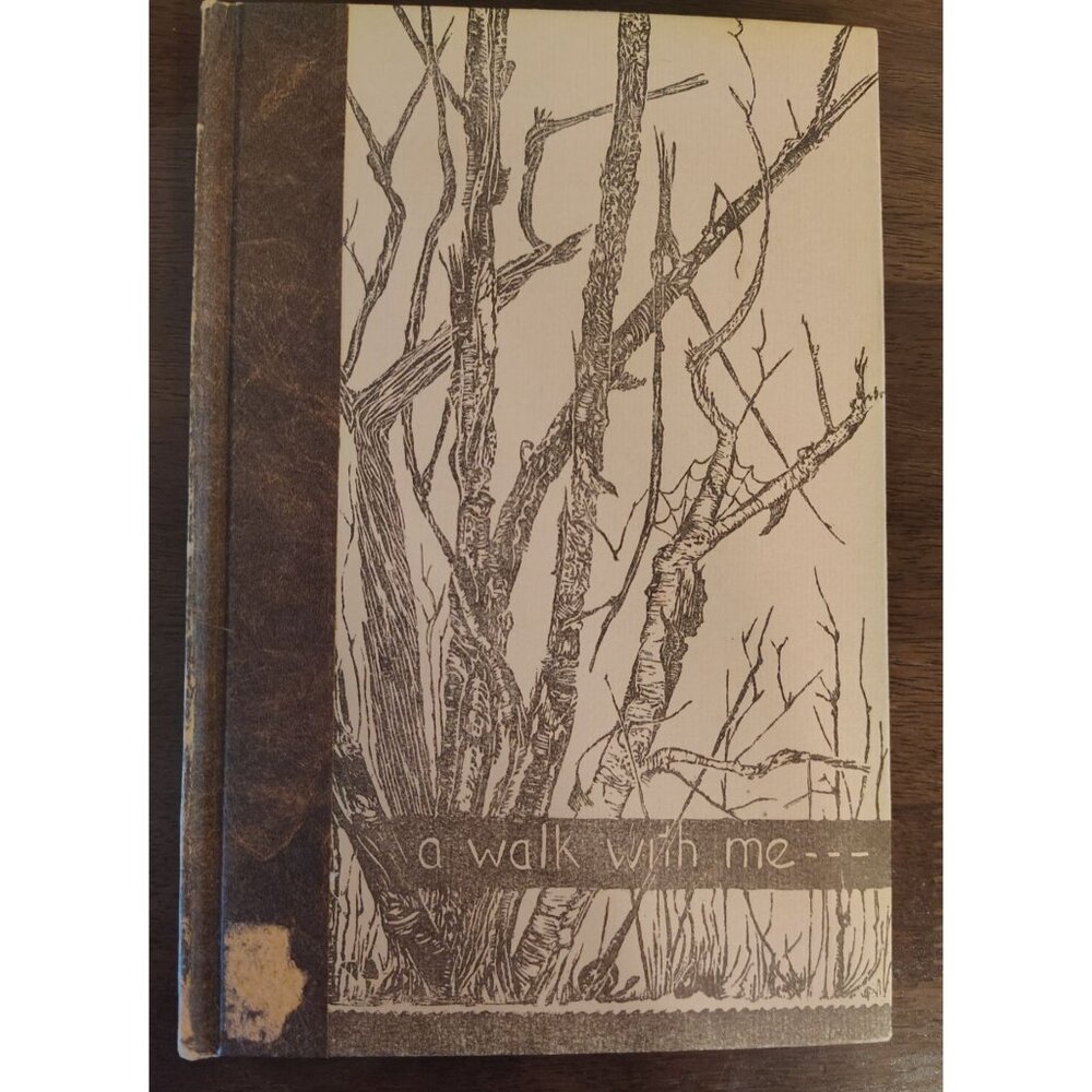 A Walk with Me, Gwen Frostic Rustic Journal Nature Poetry Book READ